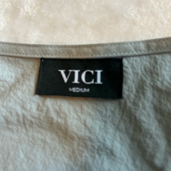 Vici One-Shoulder Blue Top with Tie Belt - Picture 5 of 7